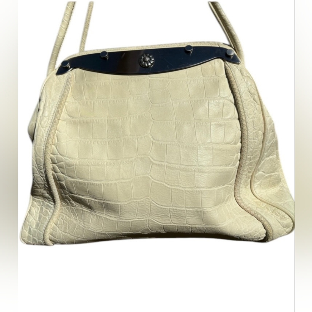 Vintage Y2K Furla Croc Embossed Shoulder Bag